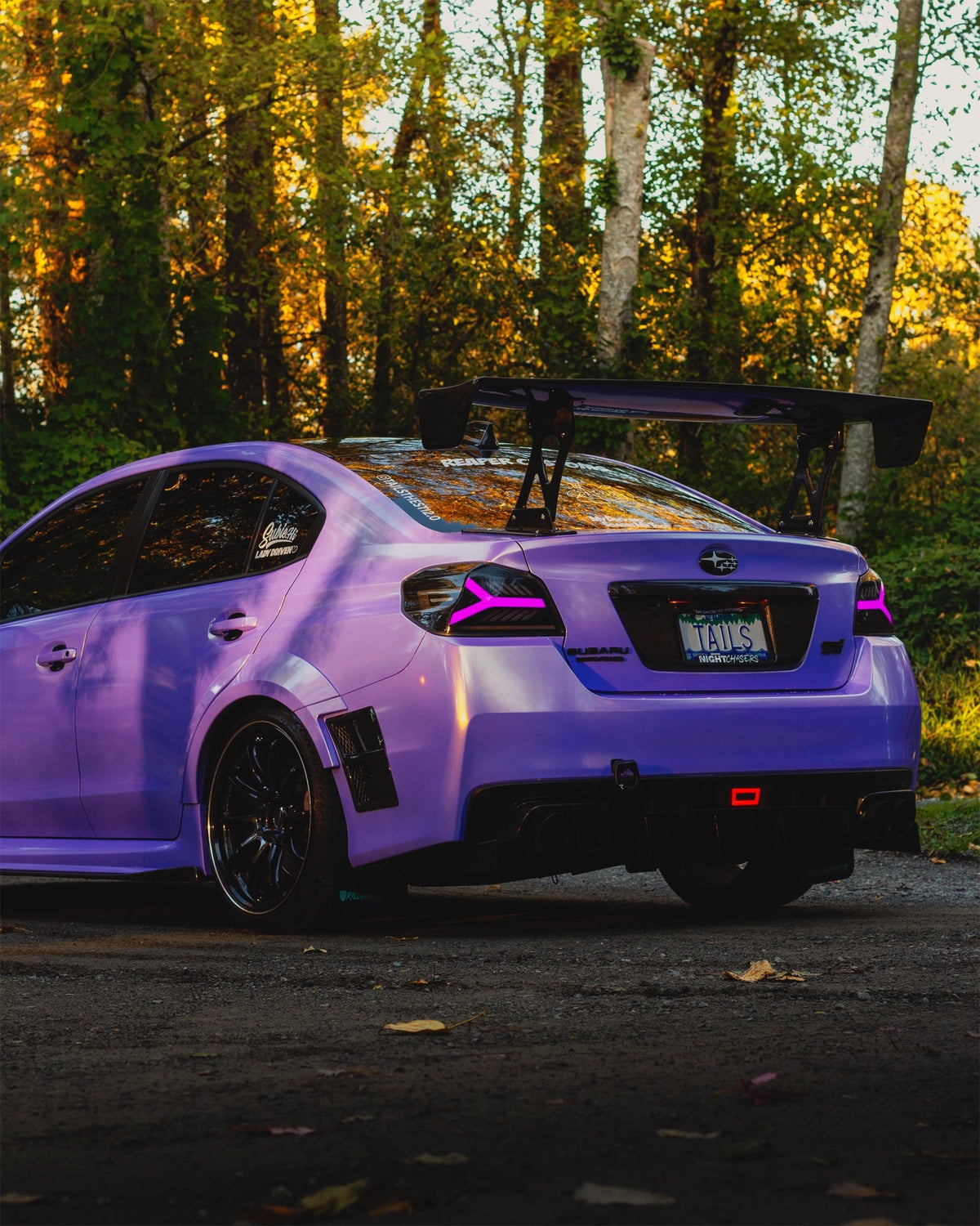 OLM Y-Spec LED Taillights (Smoke Lens White Optic w/RGB) - 2015-2021 WRX / STI