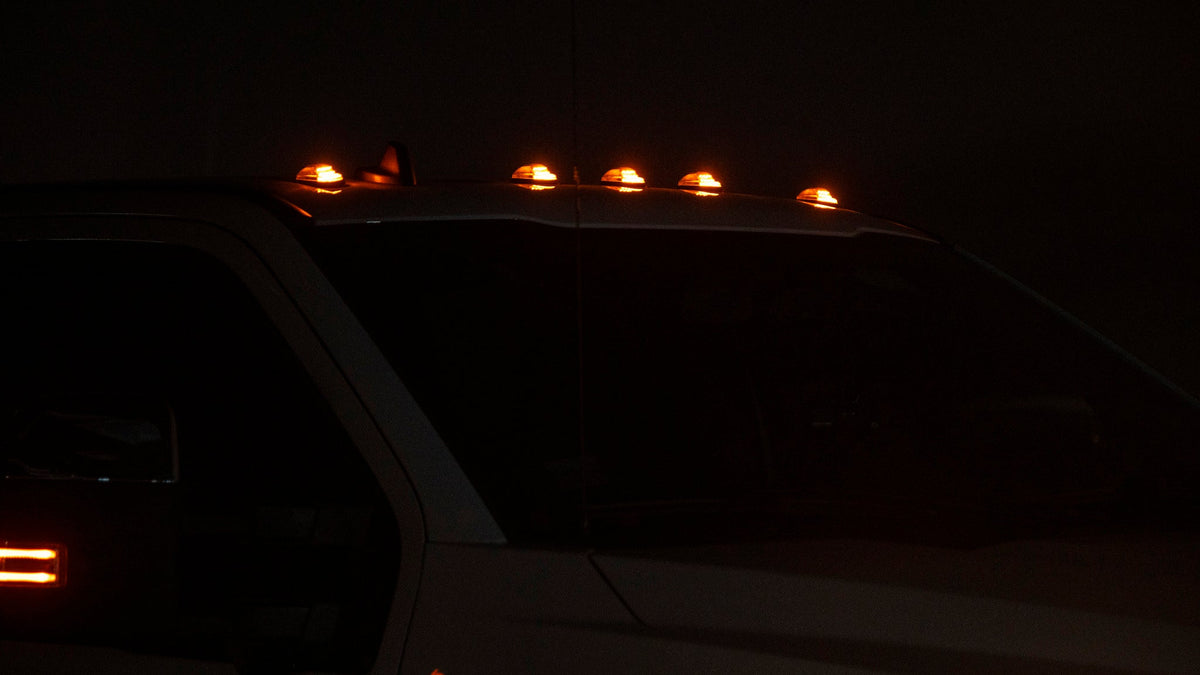 OLM Cab Light Replacement Set (Clear Lens/Amber Light) - 2017-2022 Ford Super Duty F250/F350