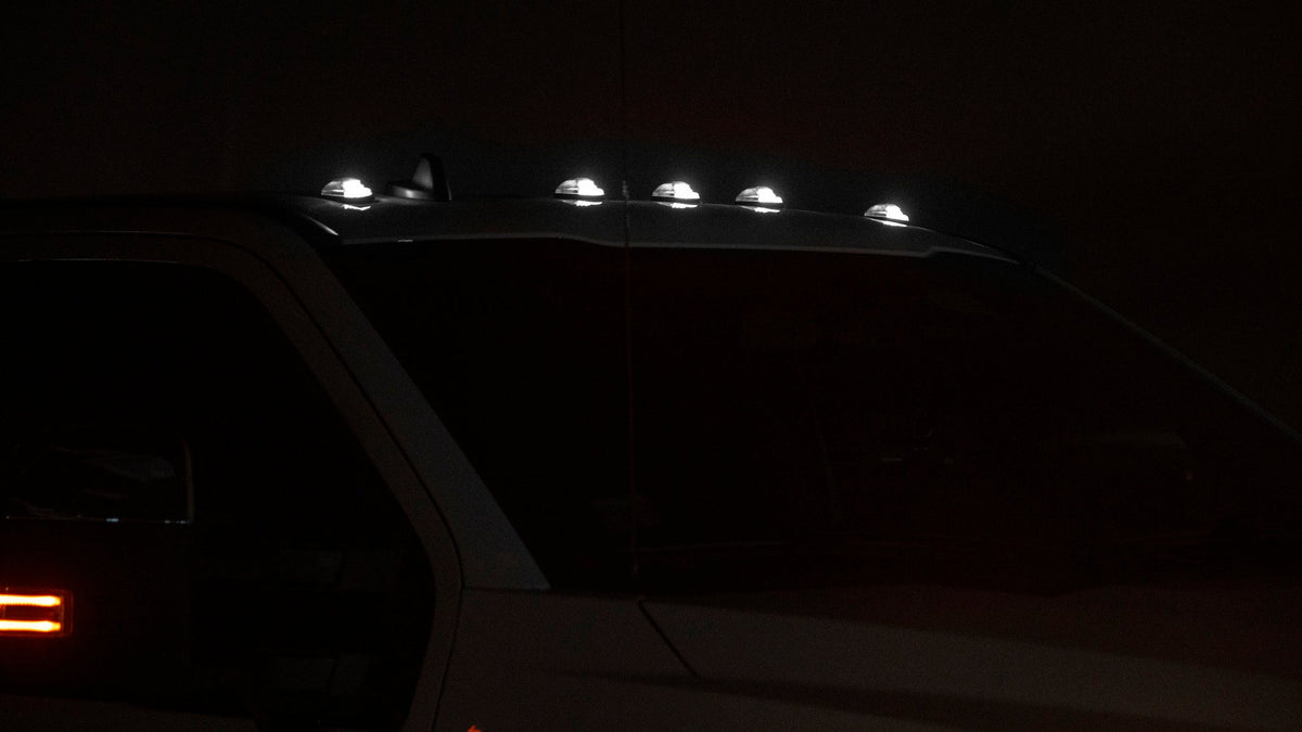 OLM Cab Light Replacement Set (Clear Lens/White Light) - 2017-2022 Ford Super Duty F250/F350