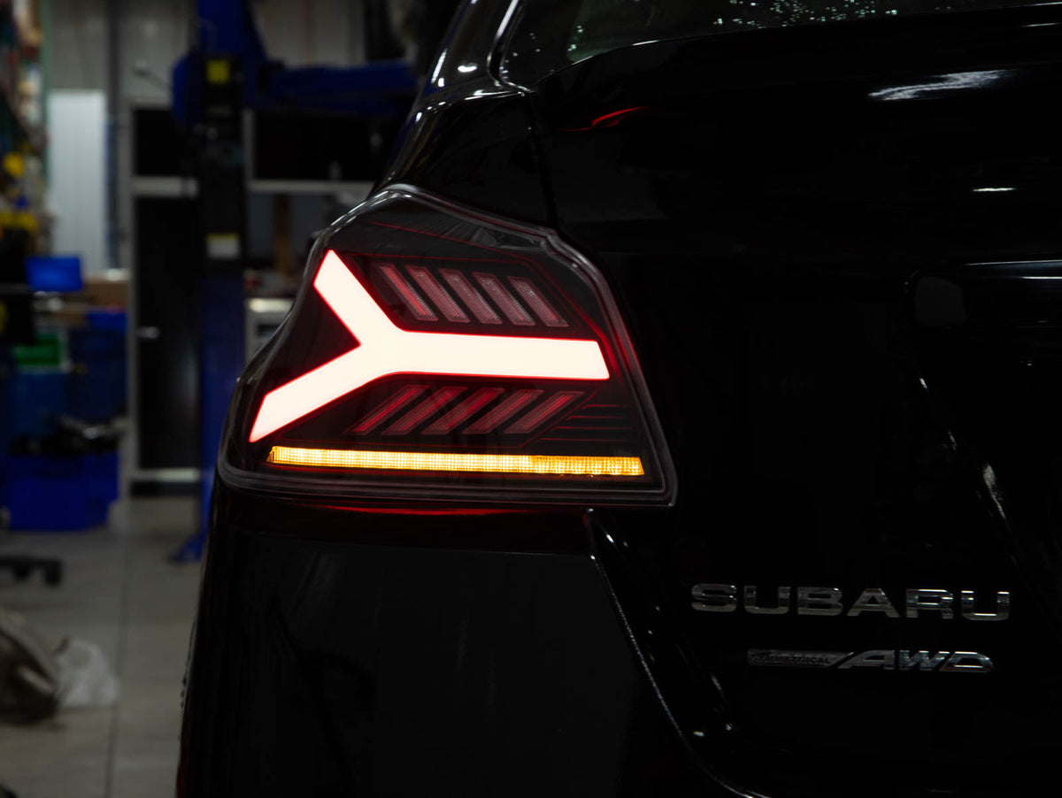 OLM Y-Spec LED Taillights (Clear Lens White Optic) - 2015-2021 WRX / STI