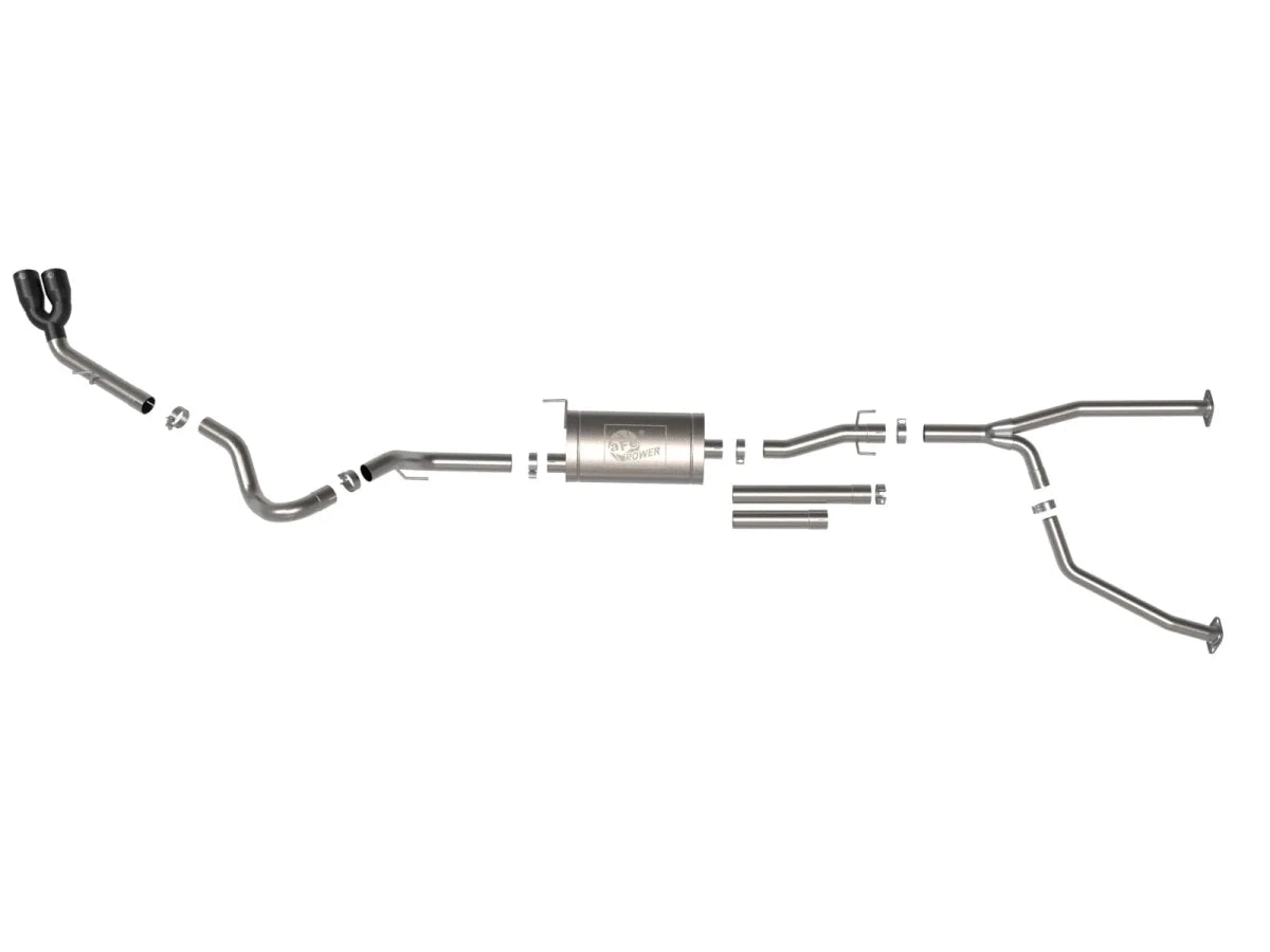 AFE - aFe 2022 Toyota Tundra V6 - 3.5L (tt) Vulcan Series 2.5in to 3in 304 SS Cat - Back Exhaust