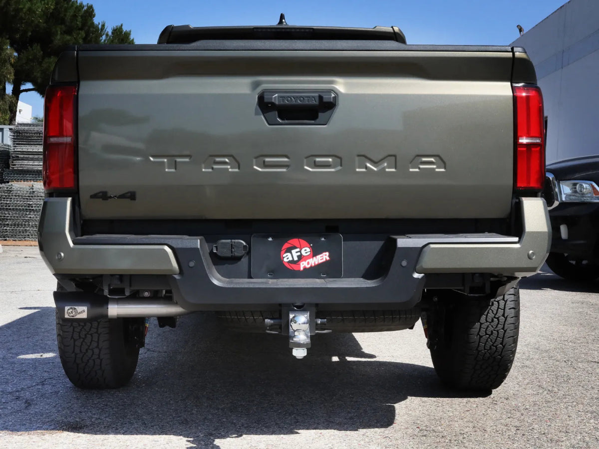 AFE - aFe 2024 Toyota Tacoma L4 2.4L Apollo Series 2.5 - 3in 409 SS Steel Cat - Back Exhaust w/Black Tips - Panda Motorworks
