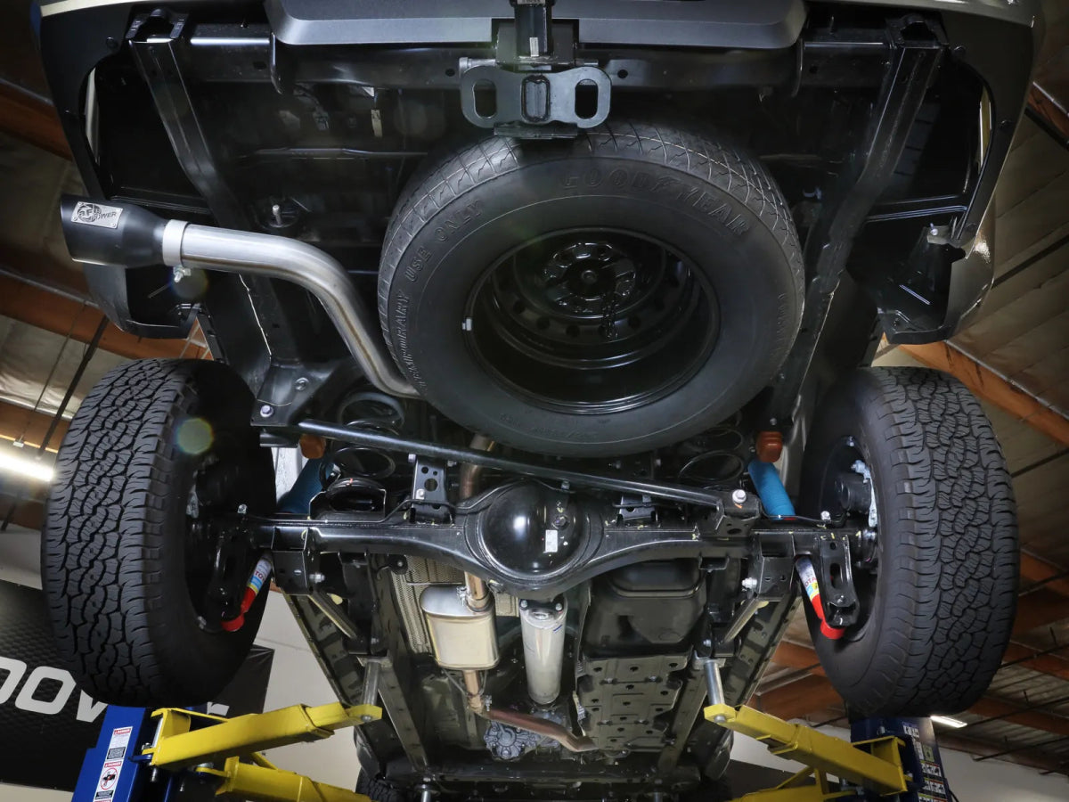 AFE - aFe 2024 Toyota Tacoma L4 2.4L Apollo Series 2.5 - 3in 409 SS Steel Cat - Back Exhaust w/Black Tips - Panda Motorworks