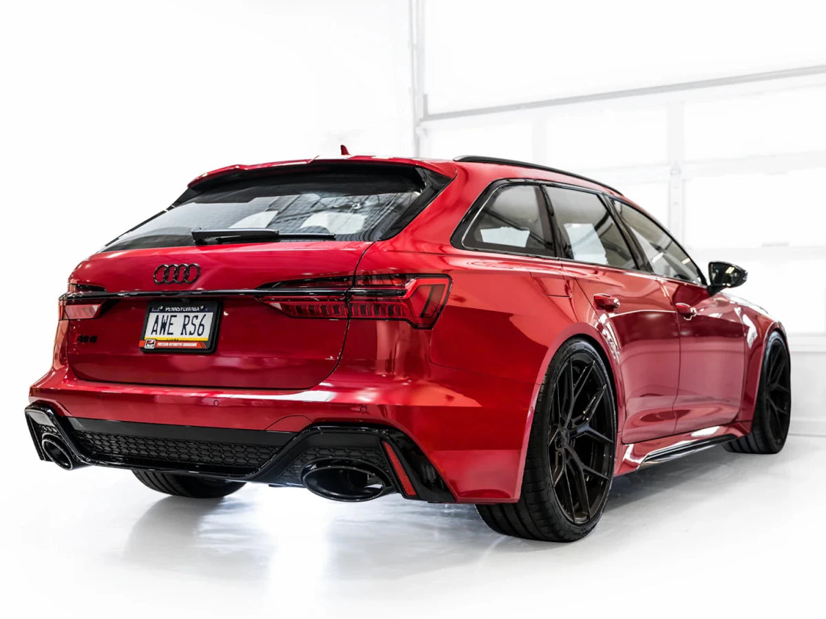 AWE Tuning - AWE Tuning 21 - 26 Audi C8 RS6/RS7 SwitchPath Cat - back Exhaust - Diamond Black Tips