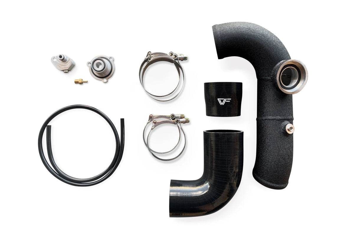 CVF - CVF Cold - side Aluminum Intercooler Pipe with HKS Flange (2013 - 2018 Ford Focus ST) - Panda Motorworks