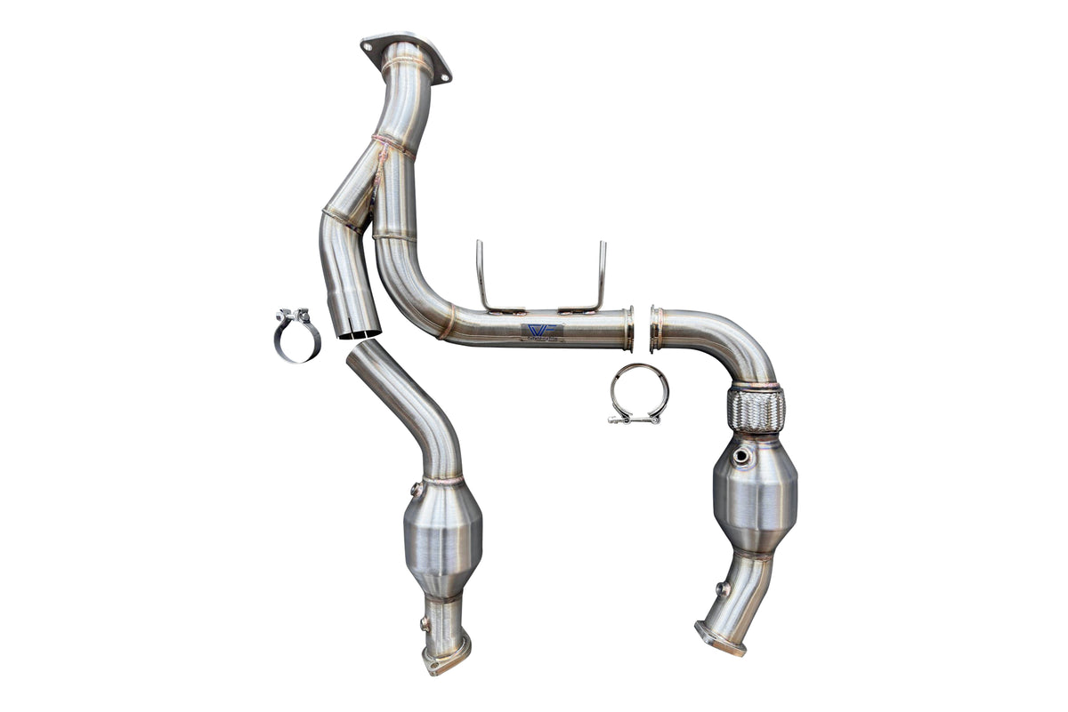 CVF Stainless Steel Catted Downpipes (2021-2023 Ford F-150 3.5L EcoBoost)