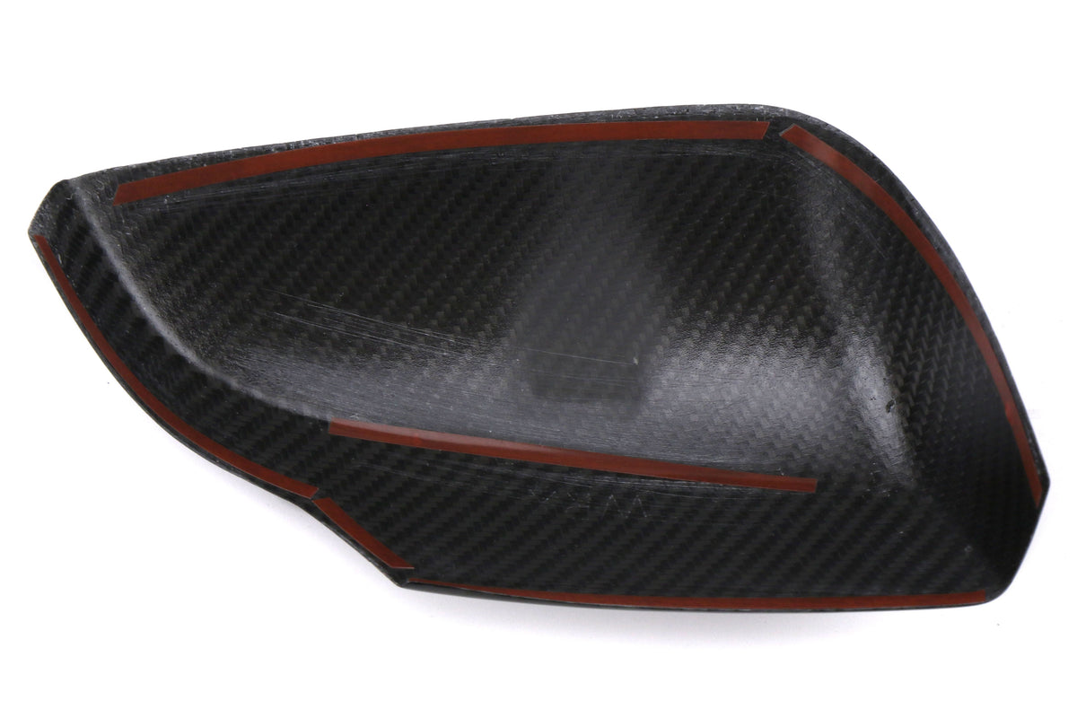 OLM Dry Carbon Fiber Mirror Covers (with Turn Signal Hole) - Gloss Carbon Fiber - 2015-2021 Subaru WRX / STI (With Turn Signal Holes)