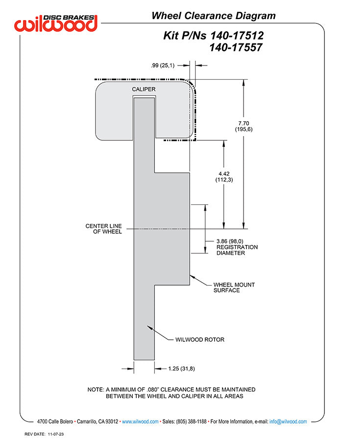 Wilwood 21-24 Ford Bronco Aerolite 6R Kit Front Brake Kit