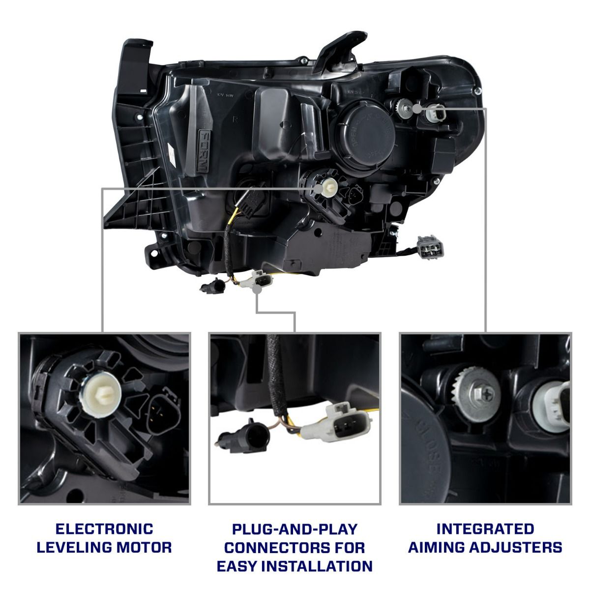 Form Lighting - 2014 - 2021 Toyota Tundra LED Projector Headlights (pair)