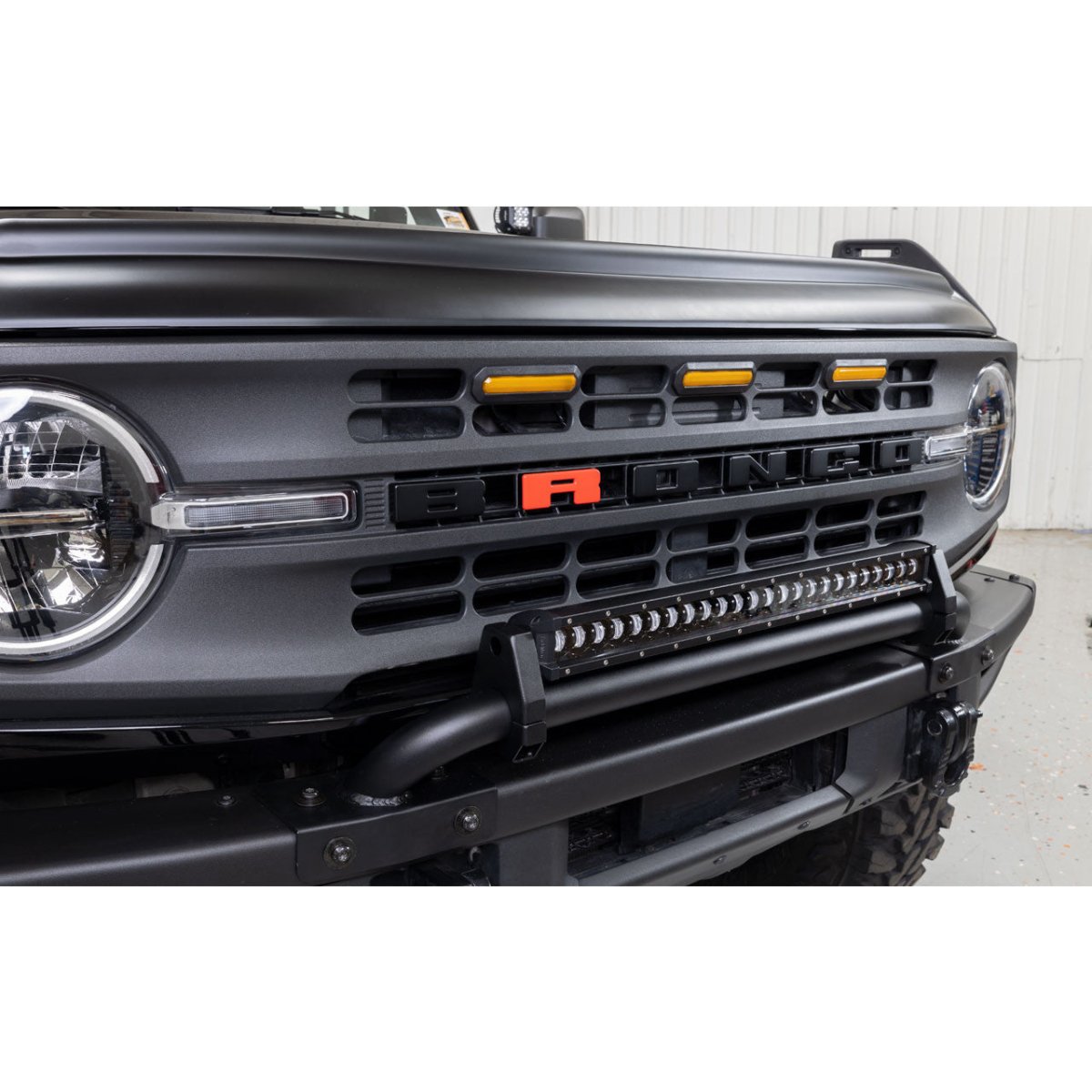 IAG Performance - IAG I - Line Mini Bull Bar for 24" Light Bar for 2021+ Ford Bronco w/Modular Bumper - Panda Motorworks