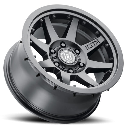 ICON - ICON Rebound Pro 17x8.5 6x5.5 0mm Offset 4.75in BS 106.1mm Bore Satin Black Wheel - Panda Motorworks
