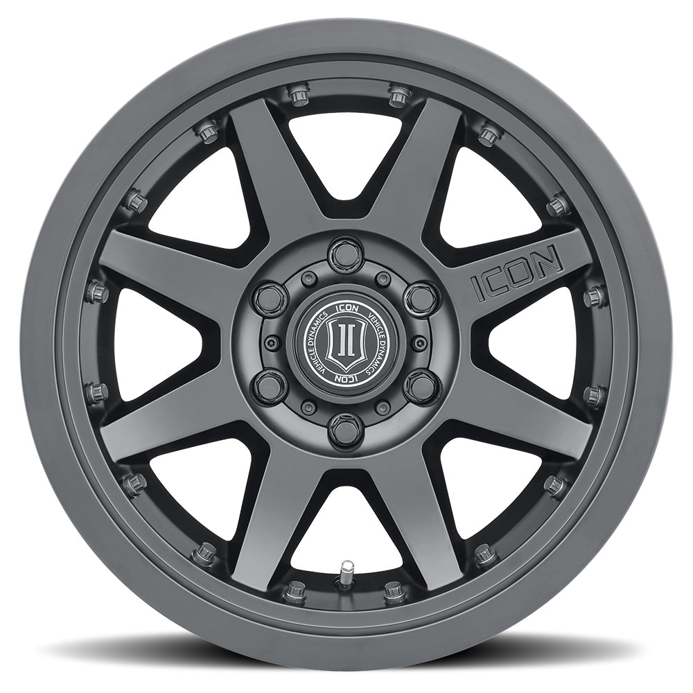 ICON - ICON Rebound Pro 17x8.5 6x5.5 25mm Offset 5.75in BS 95.1mm Bore Satin Black Wheel - Panda Motorworks