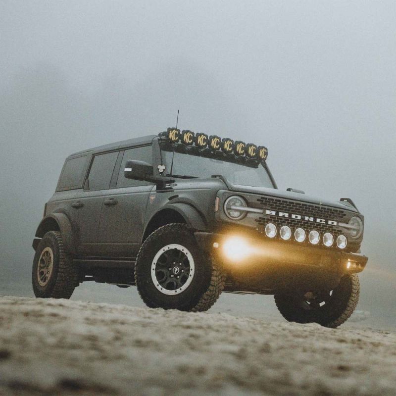 KC HiLites - KC HiLiTES 2021+ Ford Bronco FLEX ERA 3 Dual Mode SAE Fog Light Pocket Kit - Panda Motorworks