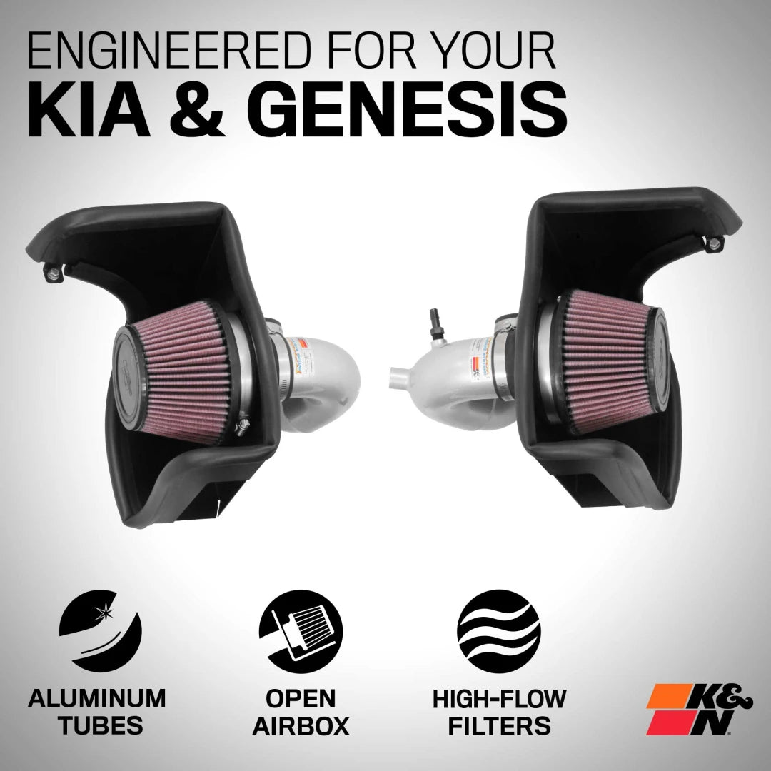 K&N Engineering - K&N 2018 Kia Stinger 3.3L Turbo Typhoon Air Intake - Panda Motorworks
