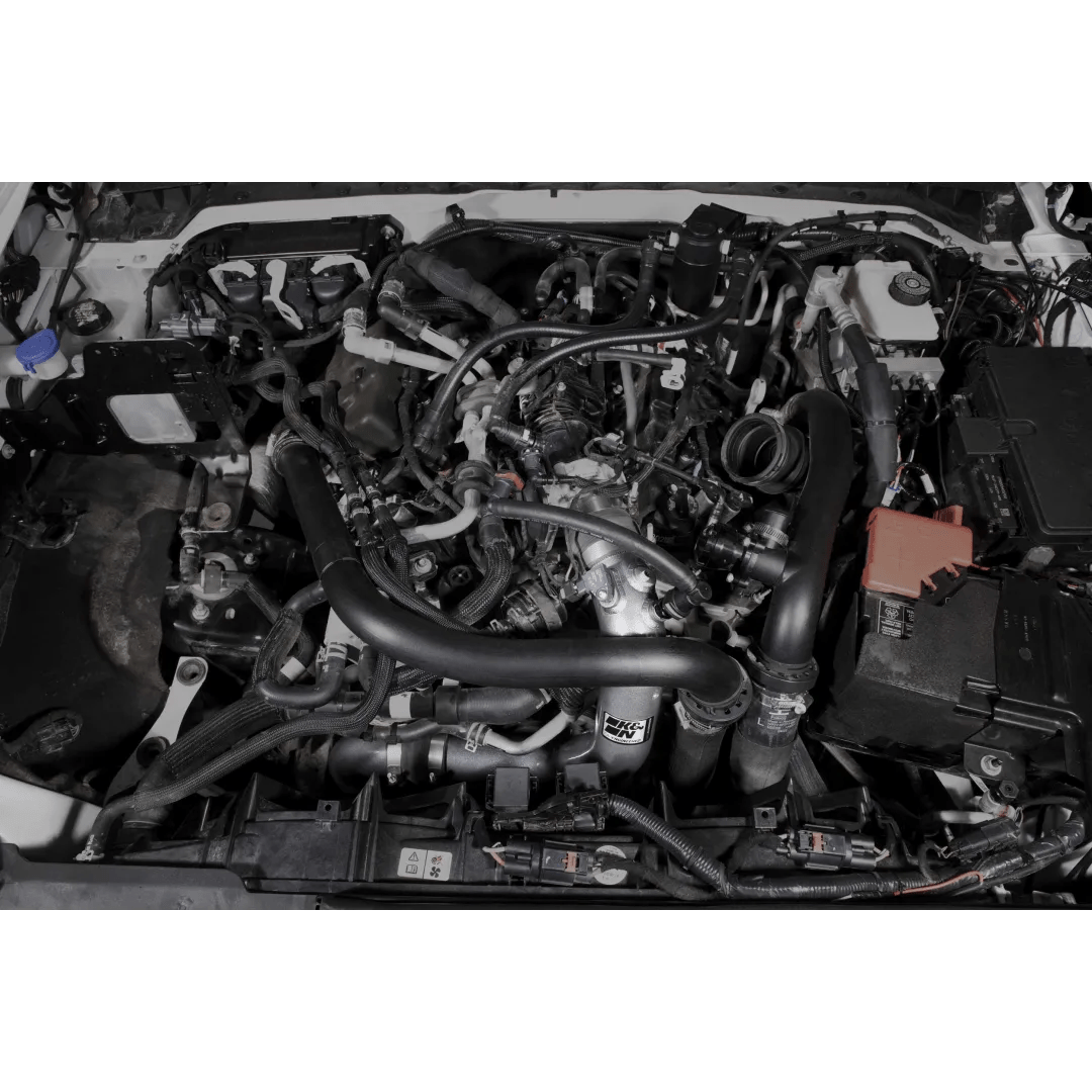 K&N Engineering - K&N 2024+ Ford Ranger Raptor 3.0L V6 Aluminum Charge Pipe Kit - Gunmetal Gray - Panda Motorworks