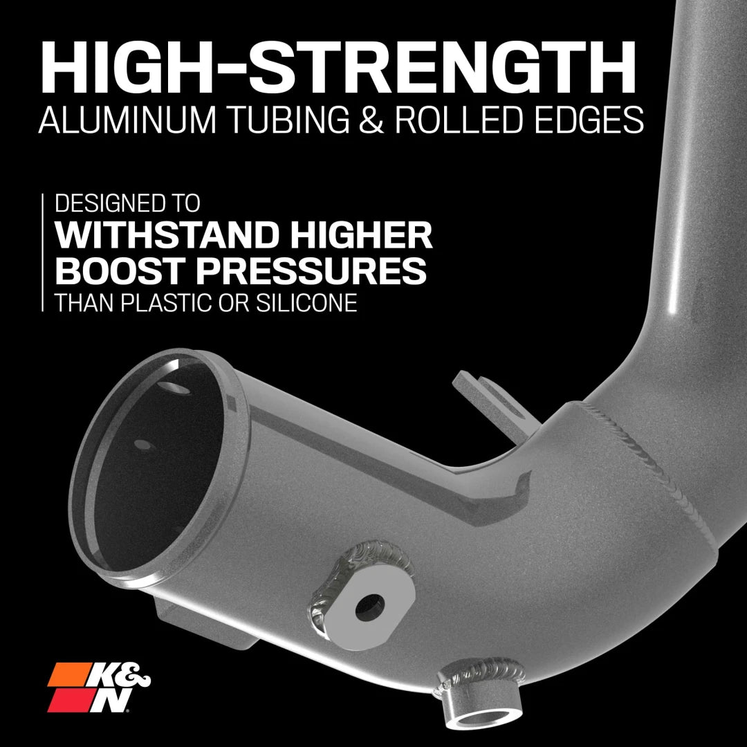 K&N Engineering - K&N 2024+ Ford Ranger Raptor 3.0L V6 Aluminum Charge Pipe Kit - Gunmetal Gray - Panda Motorworks