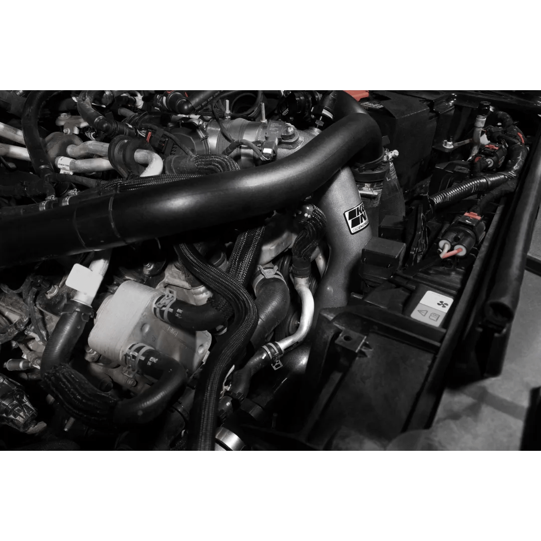K&N Engineering - K&N 2024+ Ford Ranger Raptor 3.0L V6 Aluminum Charge Pipe Kit - Gunmetal Gray - Panda Motorworks