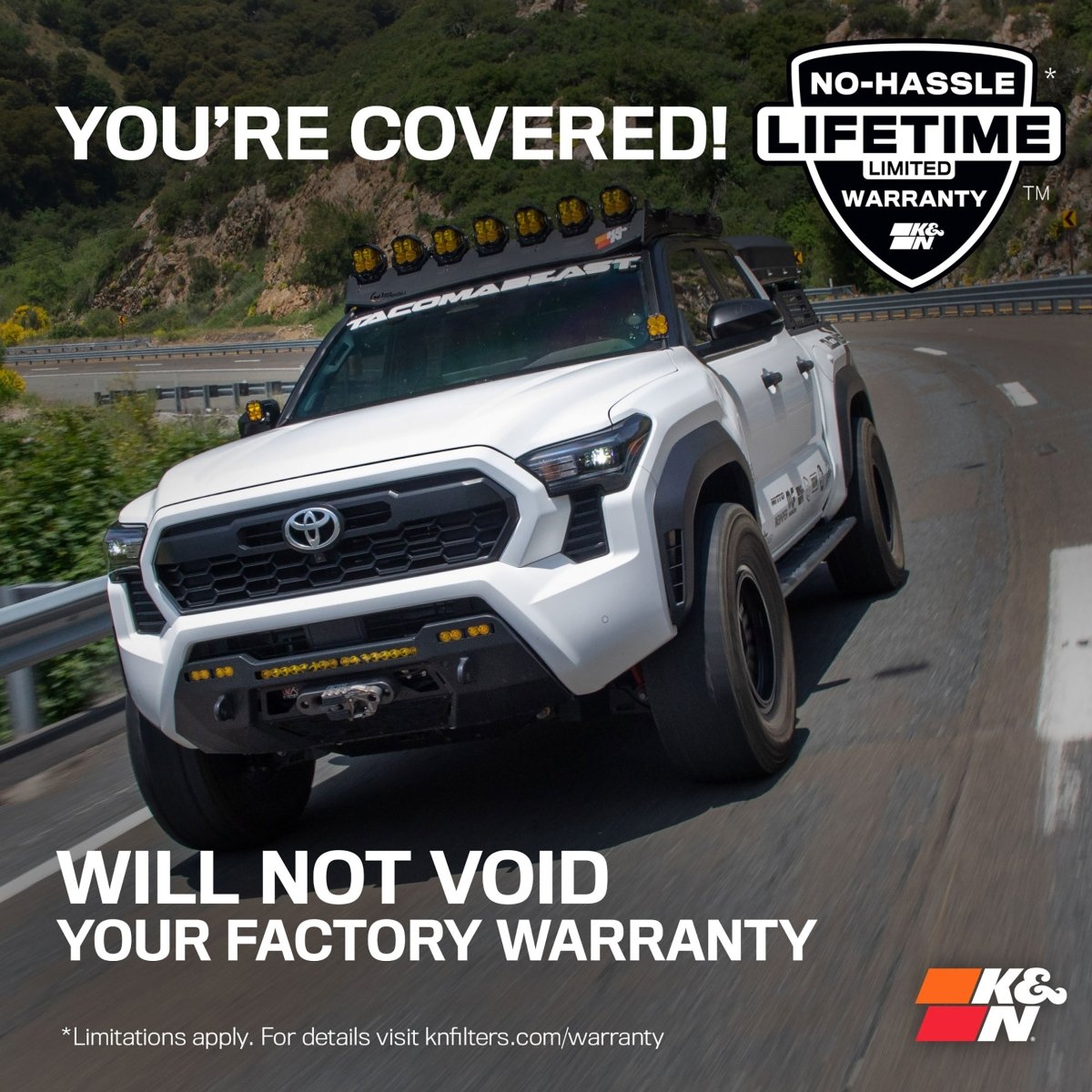 K&N Engineering - K&N 2024 Toyota Tacoma 77 Series Air Intake - Panda Motorworks