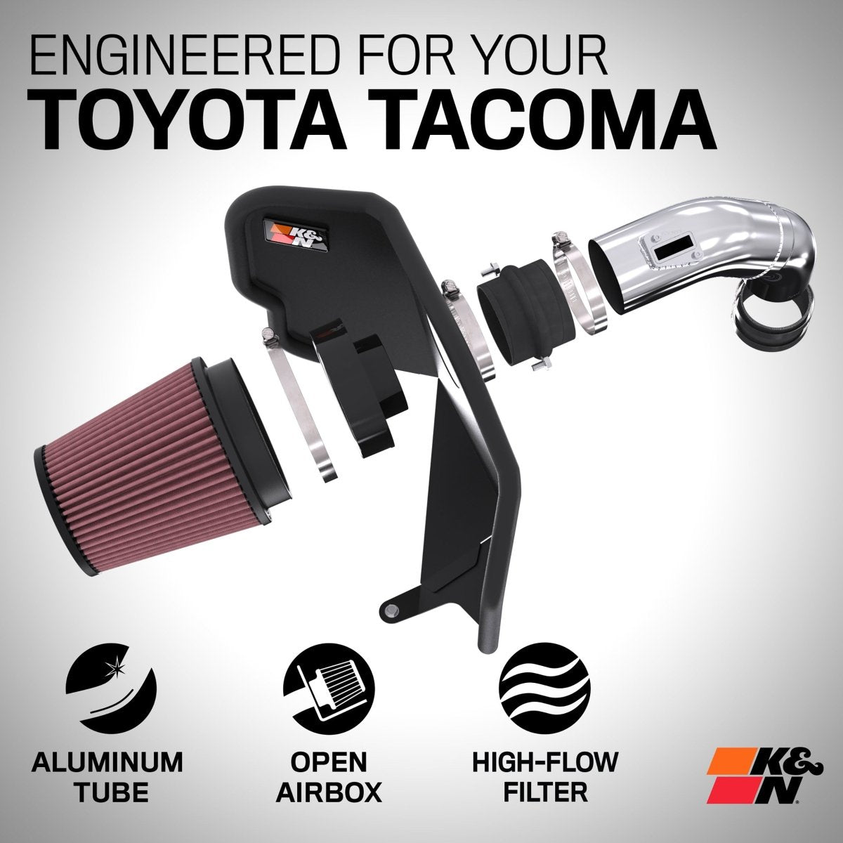 K&N Engineering - K&N 2024 Toyota Tacoma 77 Series Air Intake - Panda Motorworks