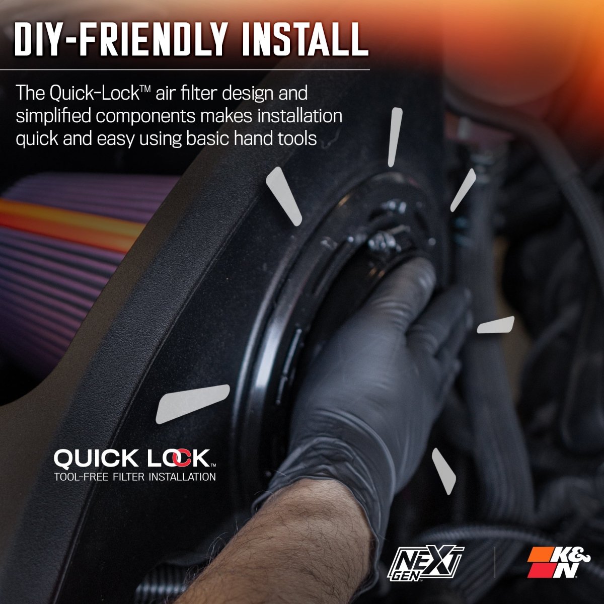 K&N Engineering - K&N NextGen Enclosed Cold Air Intake System – 2024 Ford Ranger Raptor 3.0L V6