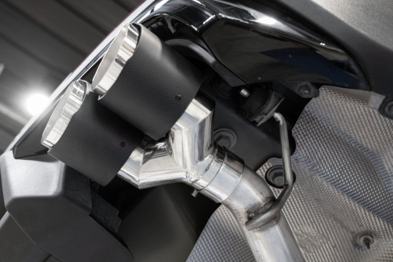 MBRP - MBRP 20 - 23 Ford Explorer ST 3.0L EcoBoost Dual Rear Exit Axle Back w/ Quad Carbon Fiber Tips - T304 - Panda Motorworks