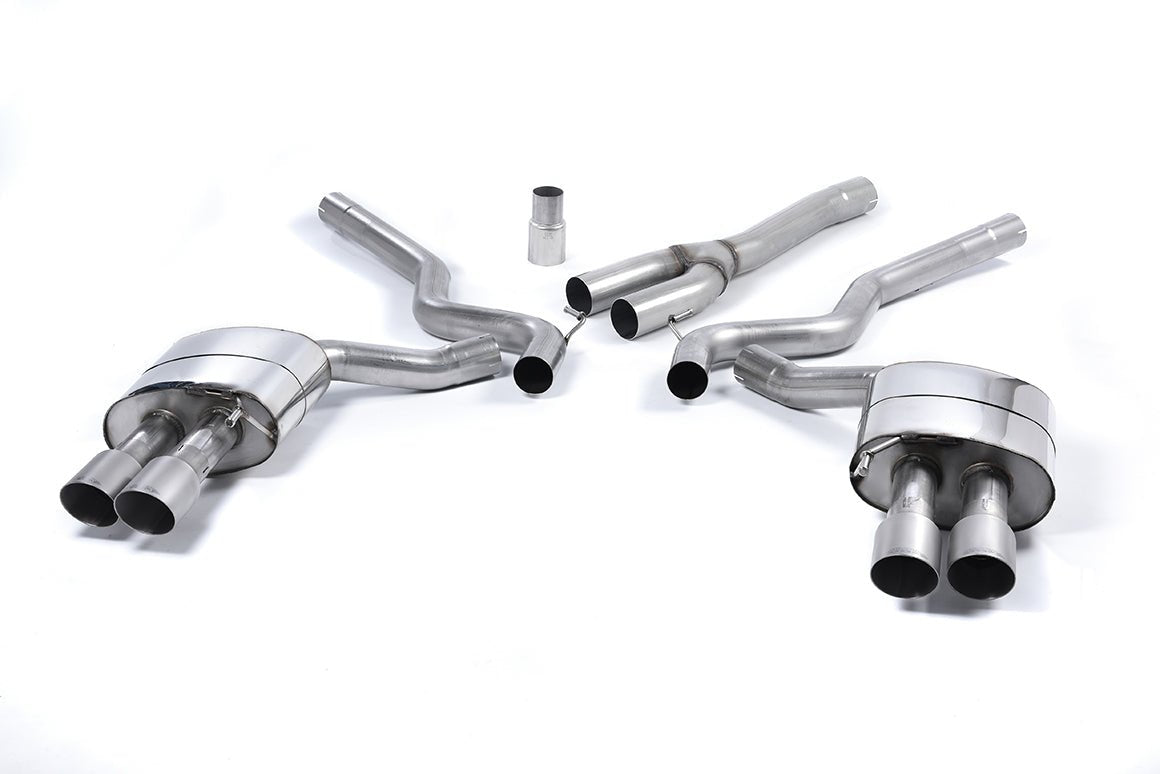 Milltek - Milltek QUAD OUTLET NON RESONATED CAT BACK (Mustang Ecoboost 15 - 23) - Panda Motorworks