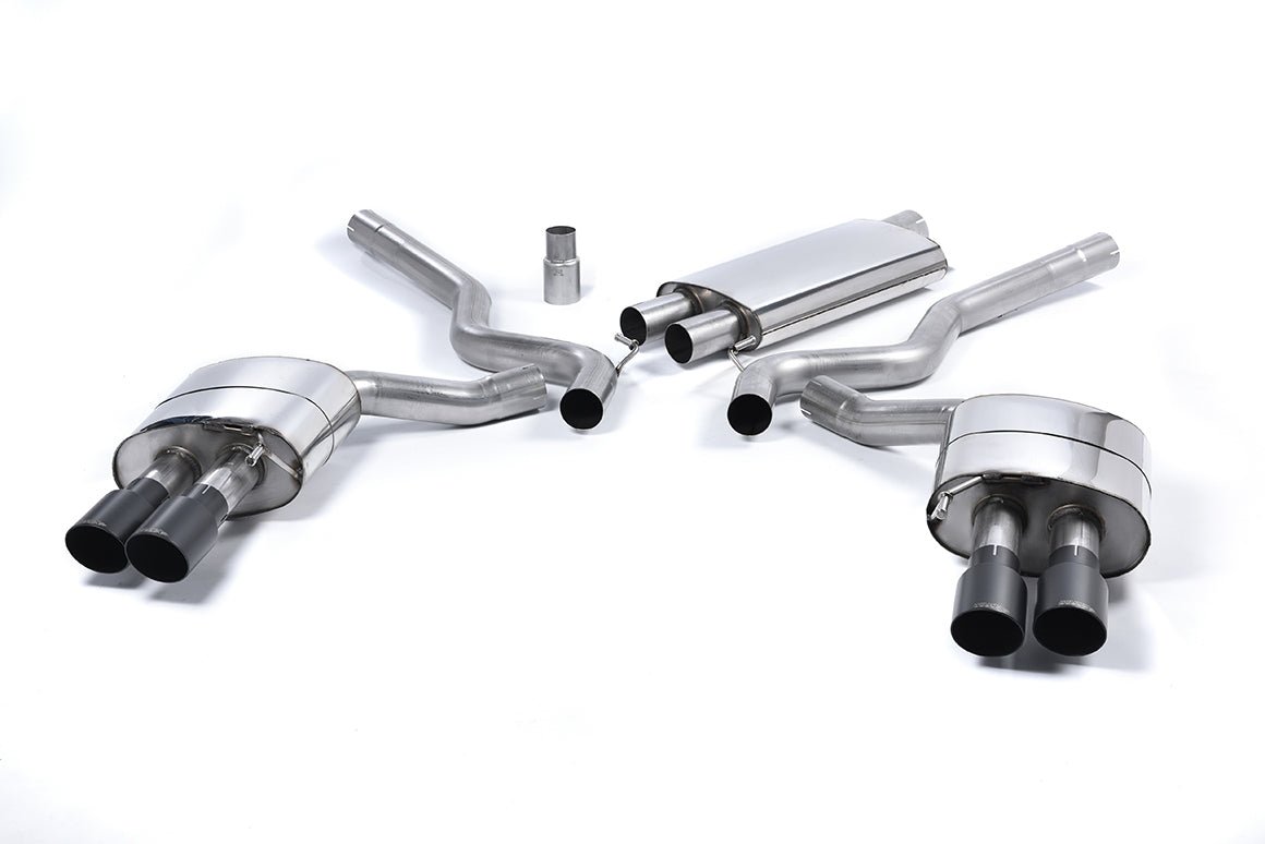 Milltek - Milltek QUAD OUTLET RESONATED CAT BACK (Mustang Ecoboost 15 - 23) - Panda Motorworks