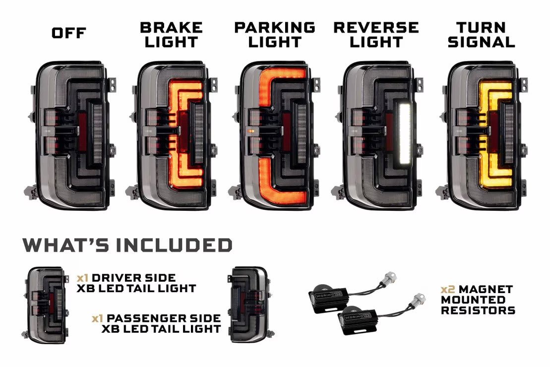 Morimoto - Ford Bronco (2021+) XB LED Low Profile Tail Lights - Panda Motorworks