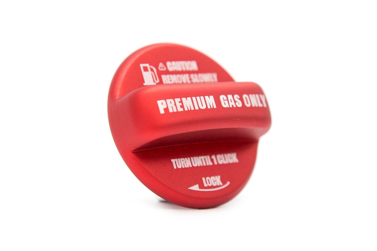 OLM - OLM Anodized Red Fuel Cap Cover - 15+ WRX / STI, 13+ FT86, 13+ Crosstrek, 14+ Forester, 12+ Impreza,