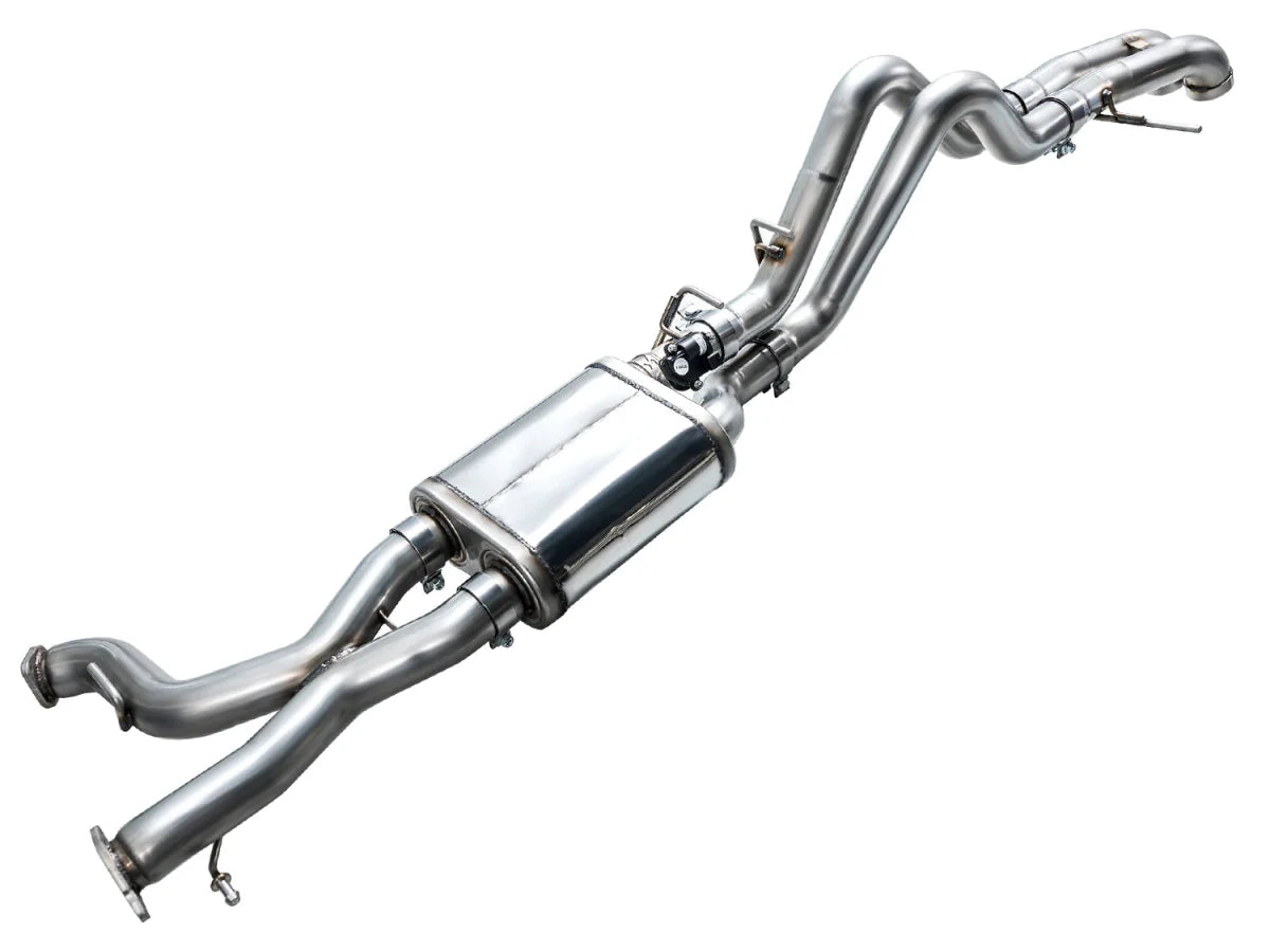 Panda Motorworks - AWE Tuning 22 - 24 Ford Bronco Raptor 4WD Dual BashGuards Cat - Back SwitchPath Exhaust (No Tips)