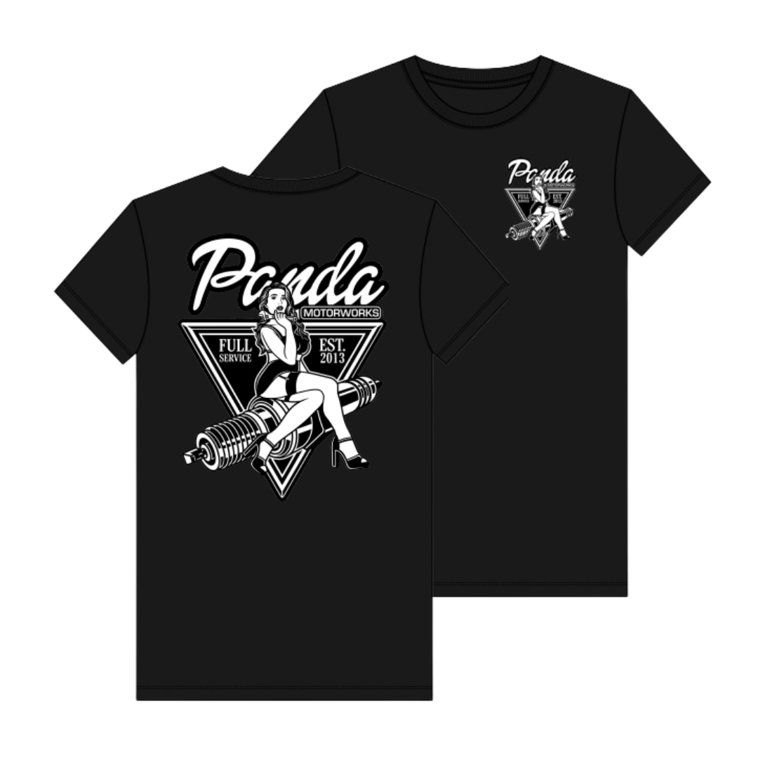 Panda Motorworks - Pre - Gapped Pin - Up T-Shirt - Panda Motorworks