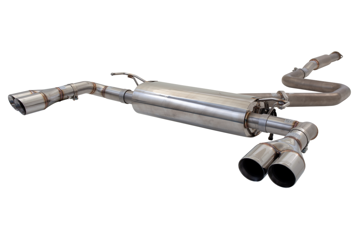 KIA FORTE GT NON – POLISHED STAINLESS STEEL 3″ CAT-BACK EXHAUST SYSTEM WITH VAREX MUFFLER AND TIPS