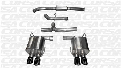 Corsa 2015 Subaru WRX Cat Back Exhaust, Black Quad 3.5" Tips *Sport* - Panda Motorworks