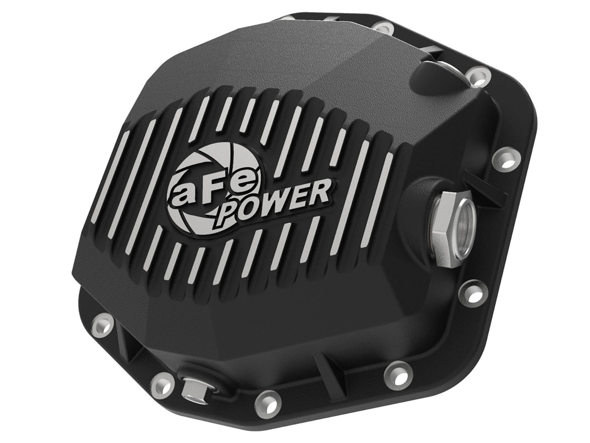 Pro Series Rear Differential Cover Black w/Machined Fins