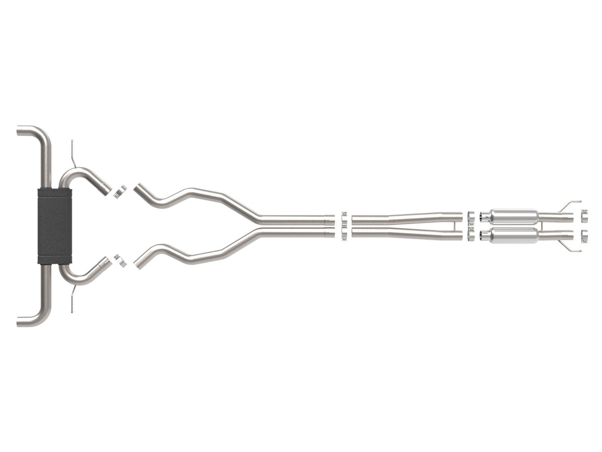 AFE Vulcan Series 2-1/2 IN 304 Stainless Steel Cat-Back Exhaust System 2019+ Ford Edge ST 2.7L V6 AT AWD 4DR