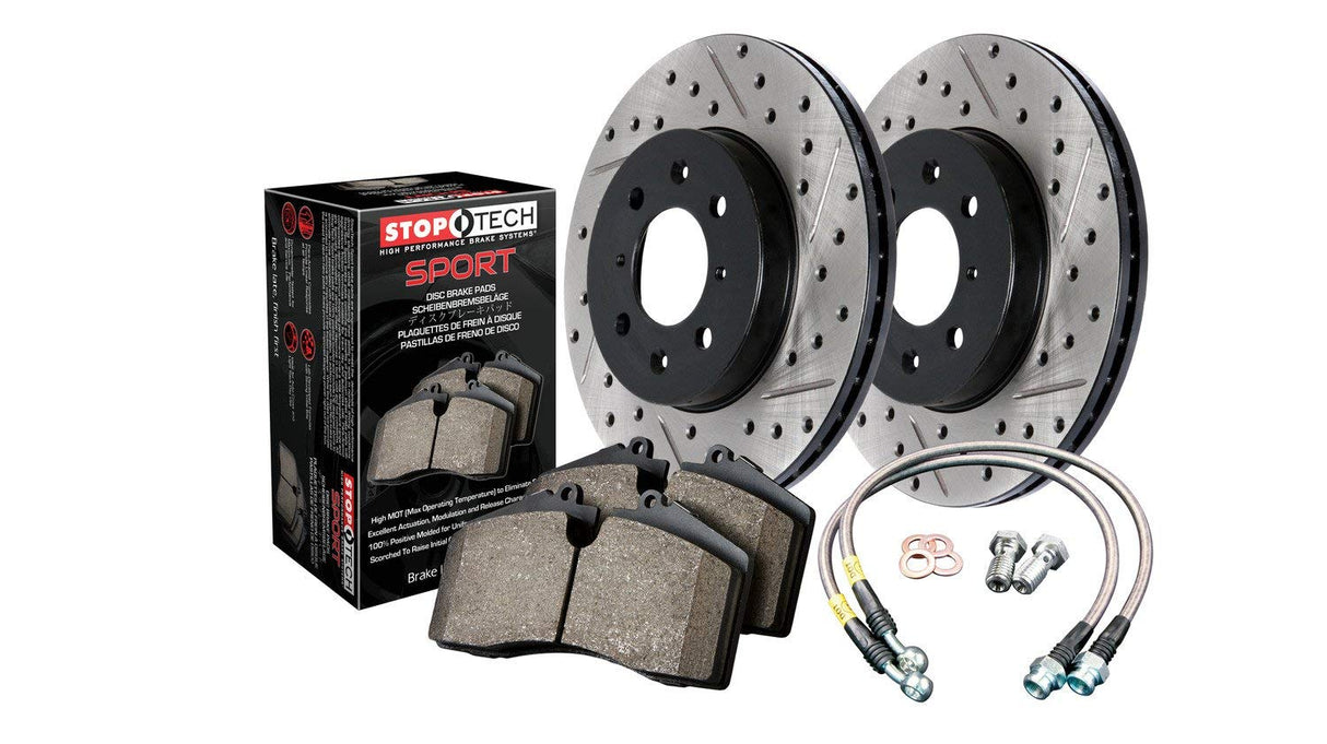 14.5+ Focus ST StopTech Sport Axle Pack, Drilled & Slotted, Front