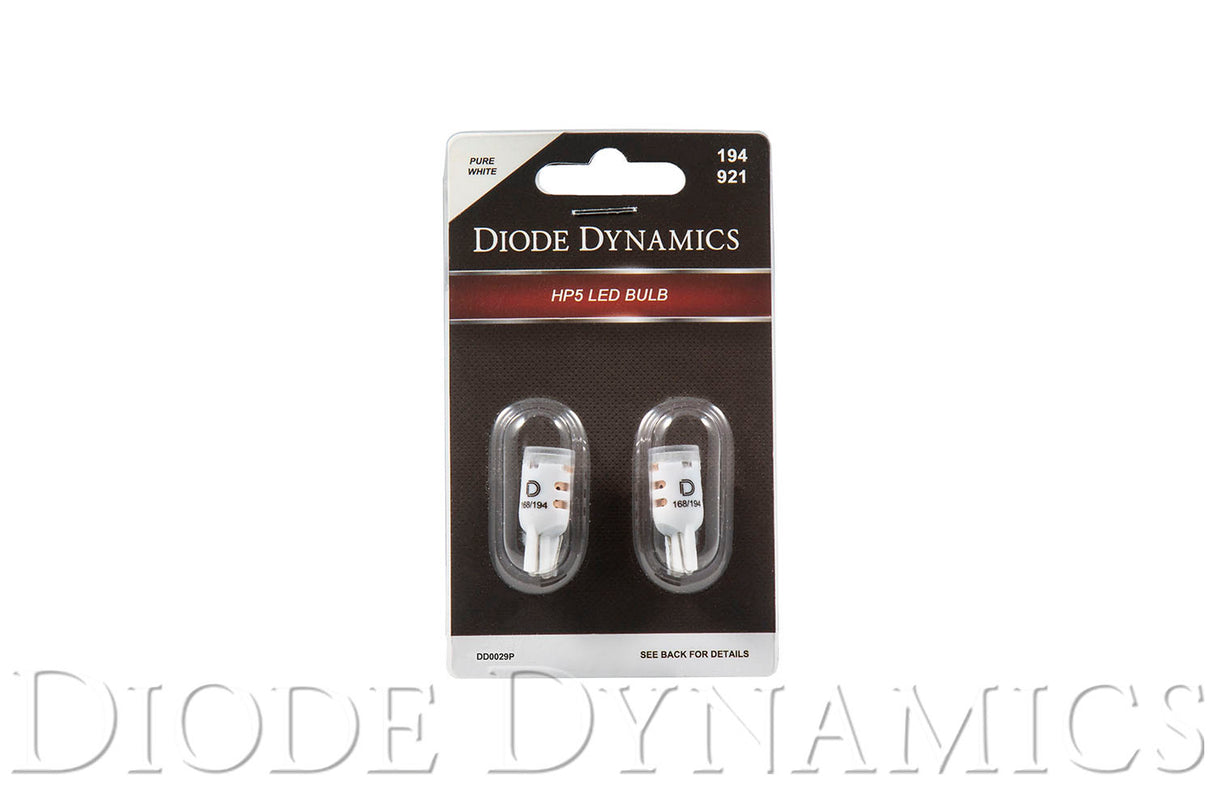 194 LED Bulb HP5 LED Pure White Short Pair Diode Dynamics
