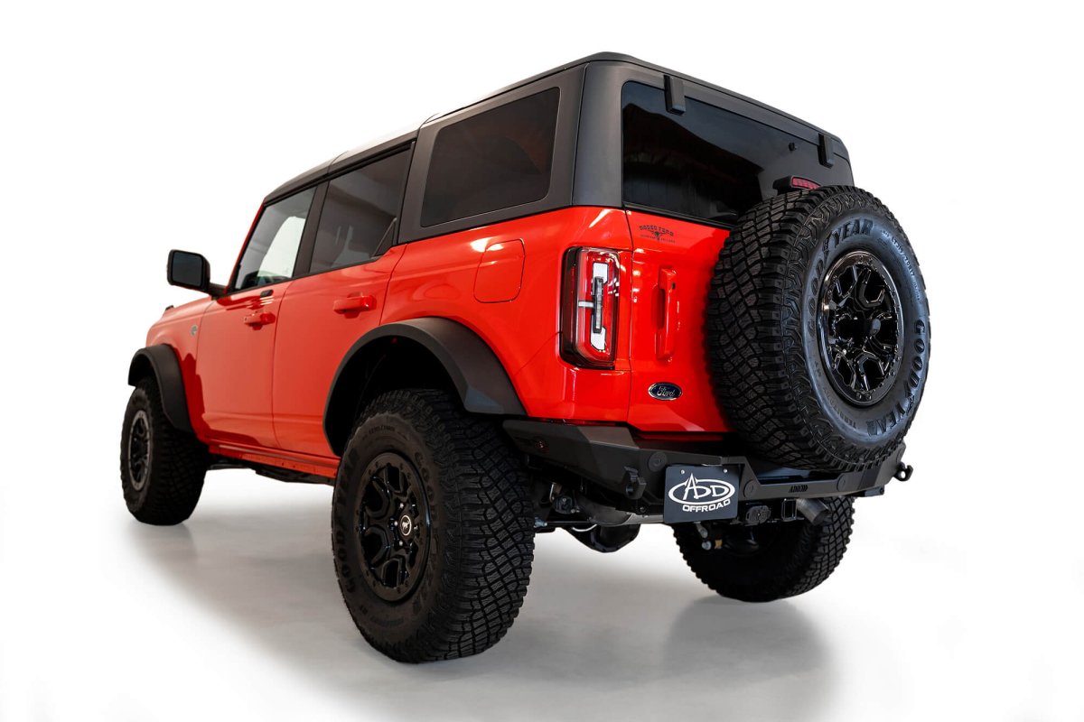 ADDICTIVE DESERT DESIGNS - ADDICTIVE DESERT DESIGNS 2021 - UP FORD BRONCO ROCK FIGHTER REAR BUMPER - Panda Motorworks