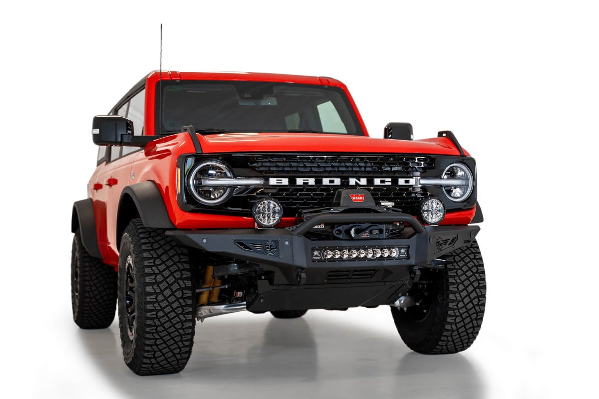 ADDICTIVE DESERT DESIGNS - ADDICTIVE DESERT DESIGNS 2021 - UP FORD BRONCO ROCK FIGHTER WINCH FRONT BUMPER - Panda Motorworks