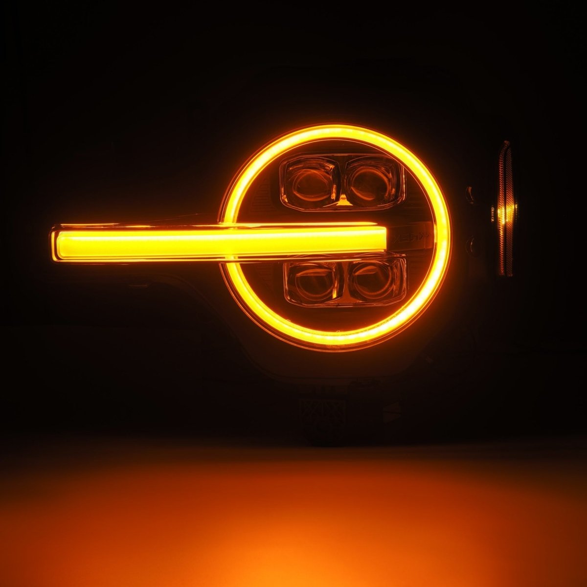 AlphaRex - AlphaRex 21 - 24 Ford Bronco NOVA LED Proj Headlights Alpha - Black w/Activ Light/Seq Signal/DRL - Panda Motorworks