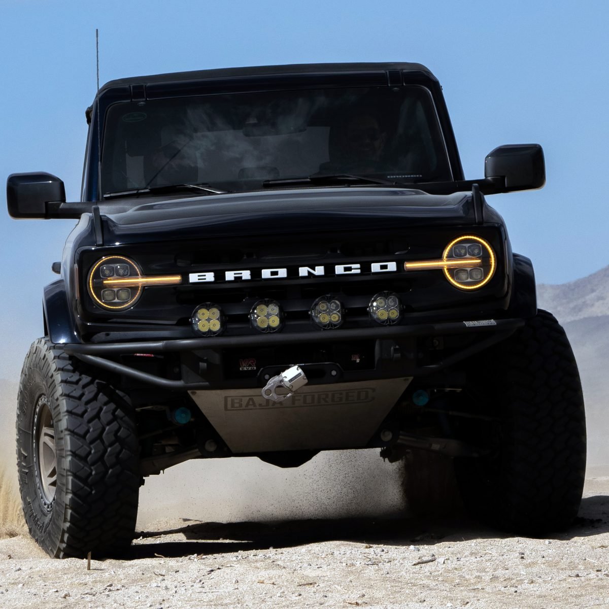 AlphaRex - AlphaRex 21 - 24 Ford Bronco NOVA LED Projector Headlights Black - Panda Motorworks