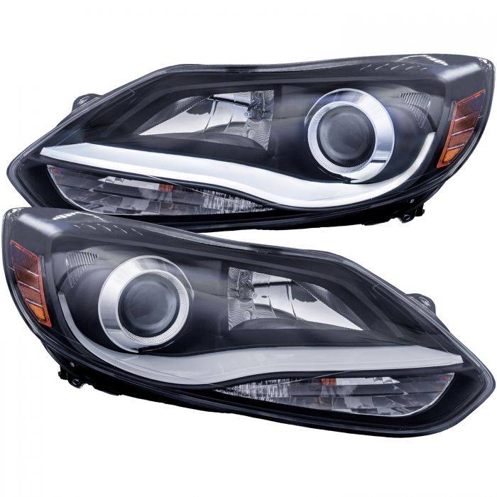 ANZO - FORD FOCUS 12 - 14 PROJECTOR HEADLIGHTS BLACK PLANK STYLE