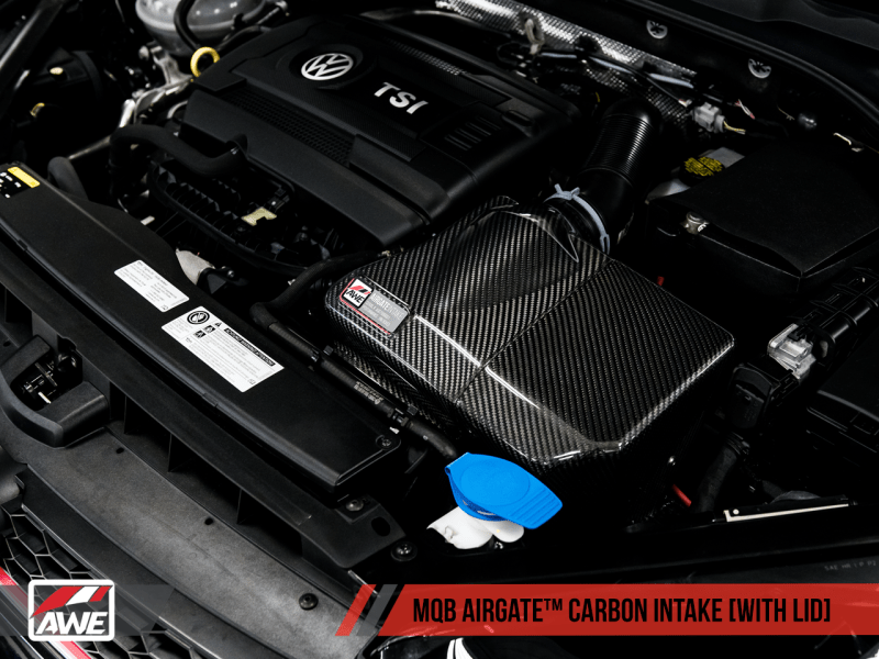 AWE Tuning - AWE Tuning Audi / Volkswagen MQB 1.8T/2.0T/Golf R Carbon Fiber AirGate Intake w/ Lid - Panda Motorworks