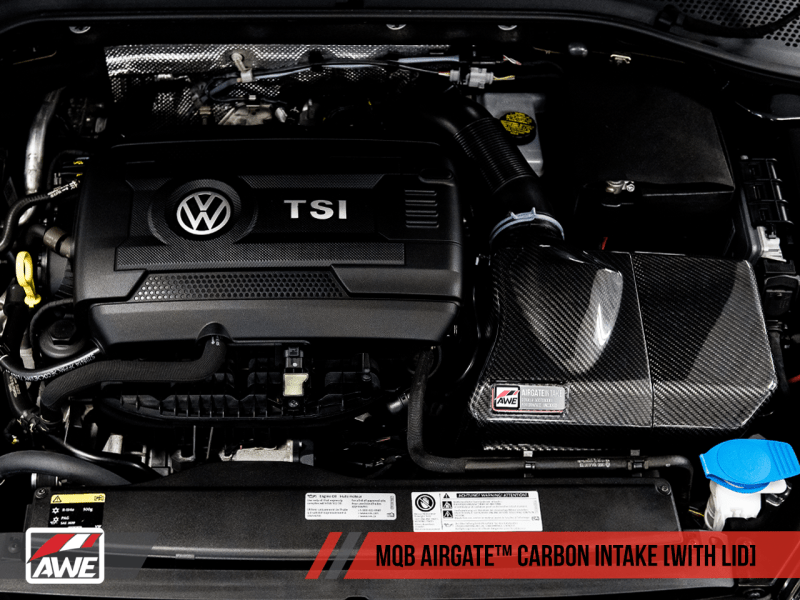 AWE Tuning - AWE Tuning Audi / Volkswagen MQB 1.8T/2.0T/Golf R Carbon Fiber AirGate Intake w/ Lid - Panda Motorworks