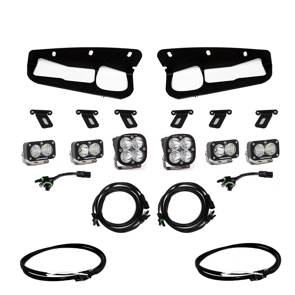Baja Designs - Baja Designs 2021+ Ford Bronco Fog Pocket Kit - Pro w/Upfitter Kit - Panda Motorworks