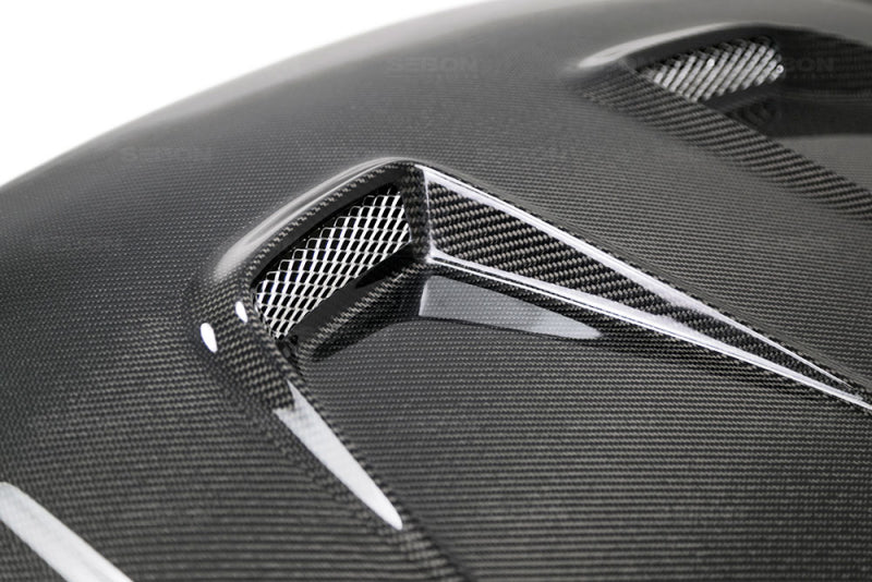 Seibon 2016-2020 Honda Civic Coupe/Sedan/Hatchback MR-Style Carbon Fiber Hood