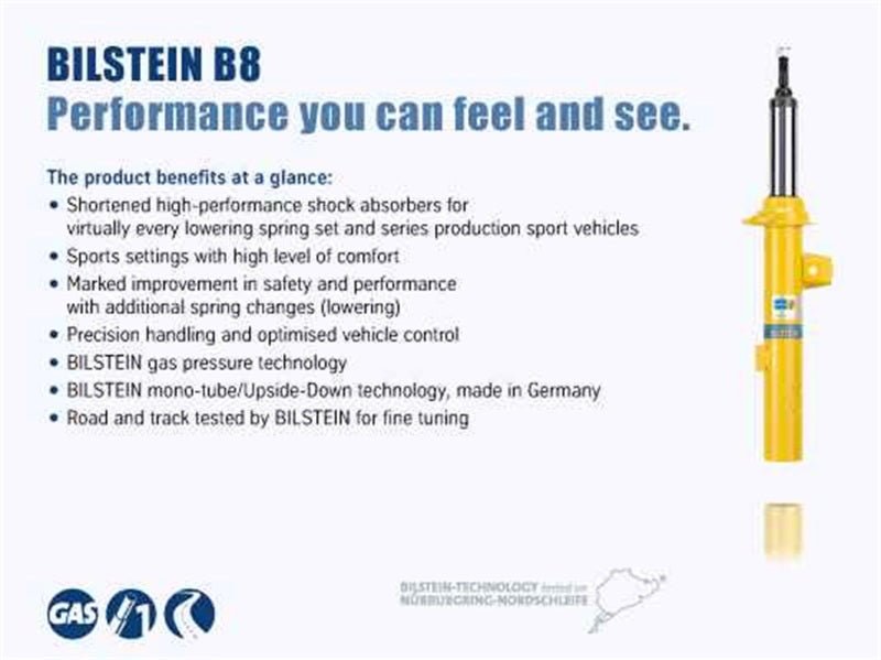 Bilstein - Bilstein B8 Series 15 Audi A3 Quattro / 15 Volkswagen GTI, Golf Front 36mm Monotube Shock Absorber - Panda Motorworks