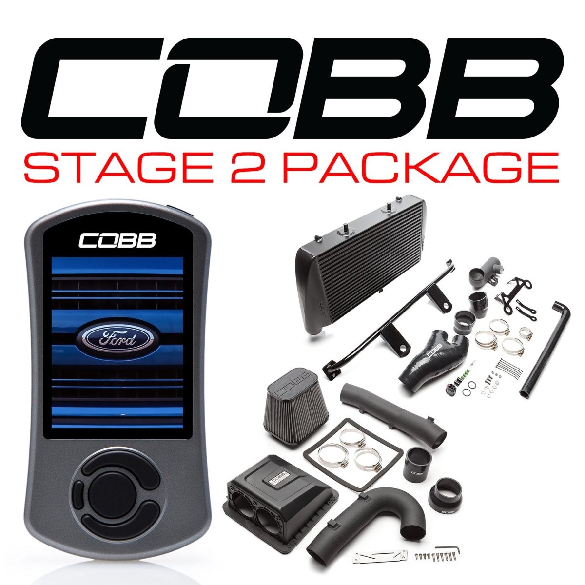 COBB - COBB FORD STAGE 2 POWER PACKAGE BLACK F - 150 ECOBOOST RAPTOR 2017 - 2020, LIMITED 2019 - 2020