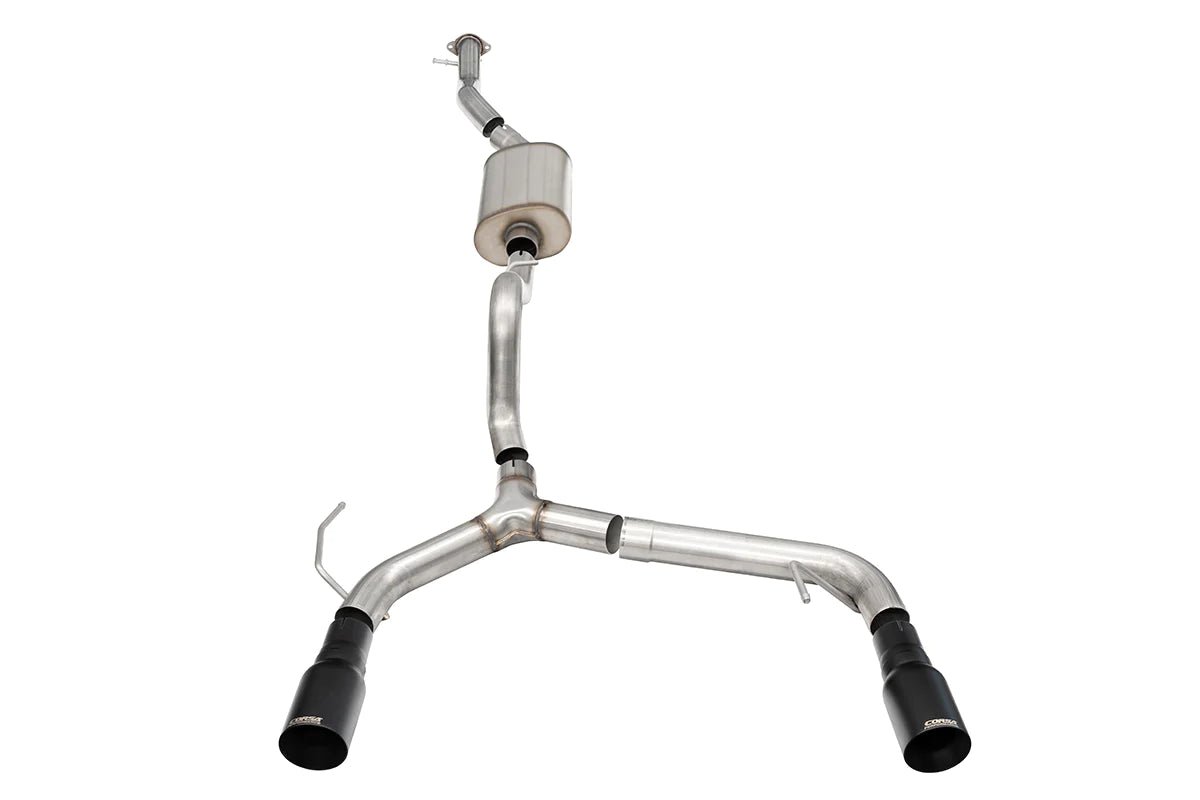 CORSA Performance - Corsa 21 - 22 Ford Bronco Four door 2.3L Turbo 2.75in Cat - Back Single Exhaust w/ 4in Straight - Cut Black Tips - Panda Motorworks