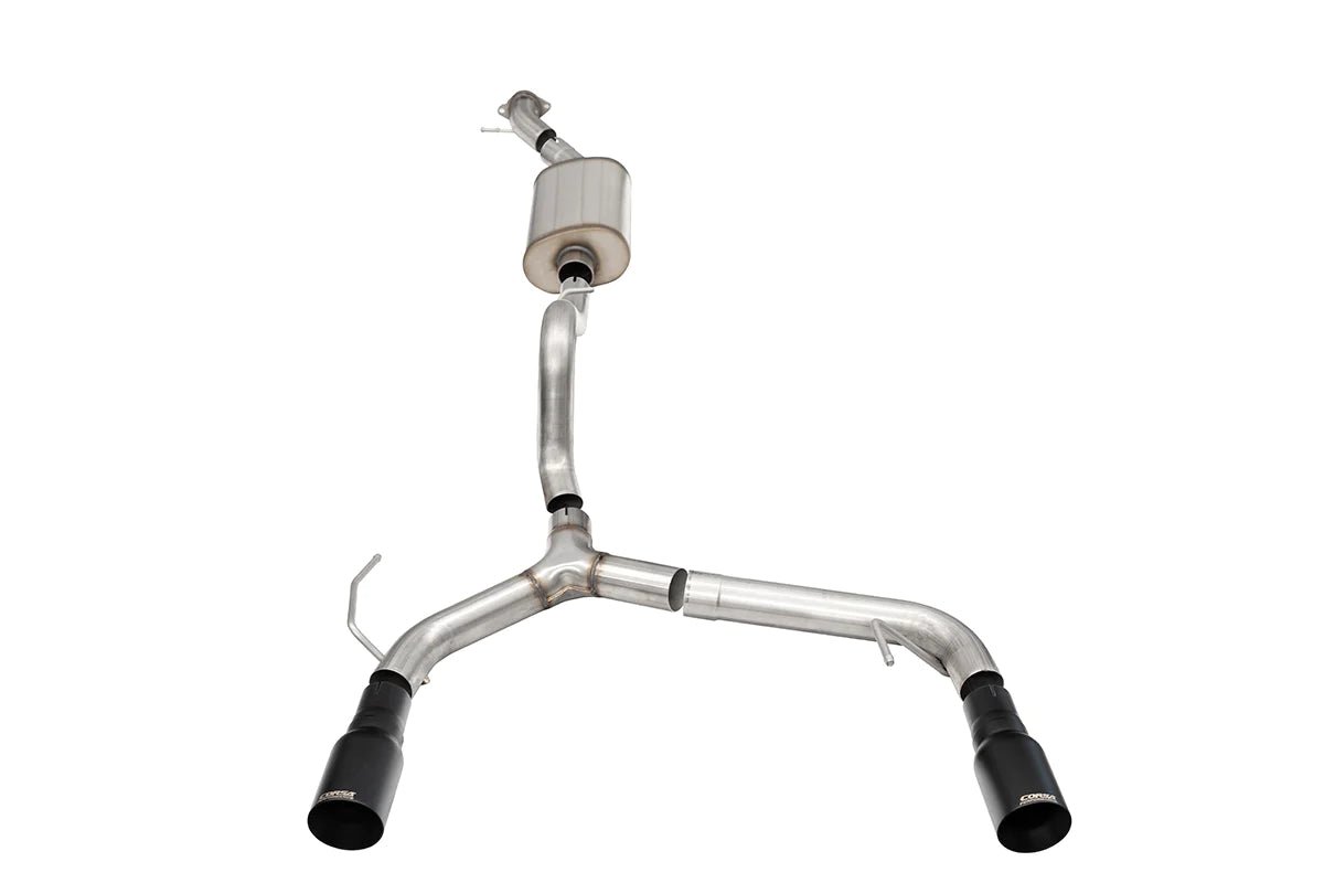 CORSA Performance - Corsa 21 - 22 Ford Bronco Two Door 2.3L Turbo 2.75in Cat - Back Single Exhaust w/ 4in Straight - Cut Black Tips - Panda Motorworks